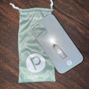 Loopy Case Sparkling Silver Phone Cover (bag included)